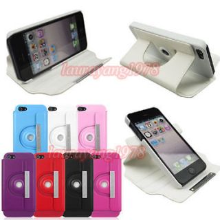 360° ROTATE FLIP SIDE WALLET STAND LEATHER CASE COVER for APPLE 
