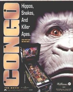 congo 1995 pinball machine flyer by williams from canada returns