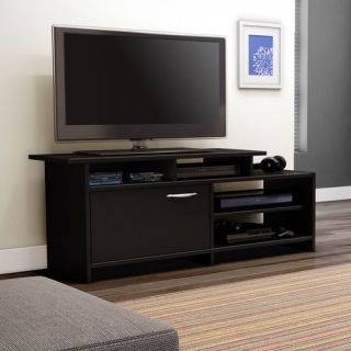 Black TV Stand Flat Screen 52 Inch Television Entertainment Center NEW 