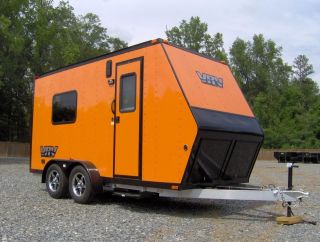 6x15 camper enclosed motorcycle cargo trailer toy hauler A/C work and 