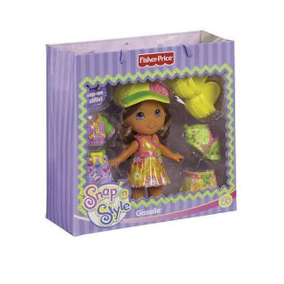 FISHER PRICE SNAP N STYLE GISSELLE DOLL W/ FASHIONS NU
