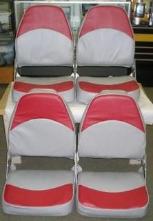 ACTION, HIGH BACK LOCK N LOUNGE BOAT SEAT GREY/RED SET OF 4 9003 661