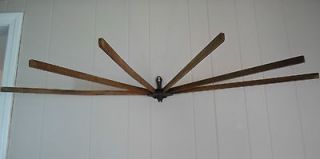   Primitive Handy Wall Mounted Wood Clothes Dryer Hanger Line