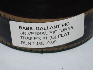 35mm Film Trailer BABE THE GALLANT PIG movie James Cromwell