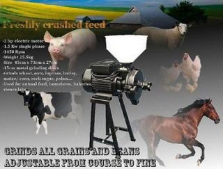2HP Grain Crusher/ Corn Grinder/ Mill  Animal/ Stock/ poultry/ horse 