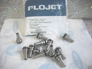 FLOJET Fitting 1/4 SS Hose Barb Straight Product IN/OUT