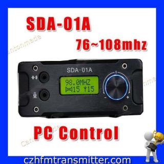 NEW 1W SDA 1A FM PLL radio broadcast transmitter PC Control+ antenna 