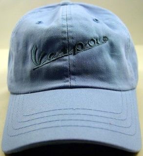 NEW Vespa Light Blue Embroidered Hat Cap Scooter Decky
