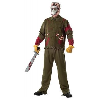 Deluxe Jason Friday the 13th Adult Mens Scary Horror Halloween Costume
