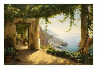 Landscape Artist Carl Frederic Aagaards The Amalfi Coast