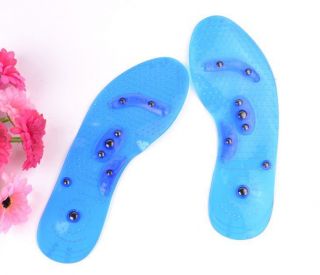   Shoe Gel Insoles Magnetic Massage Foot Health Care Pain Relief Therapy