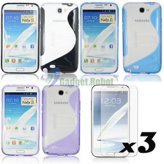   Case Cover+Screen Protector For. Samsung Galaxy Note 2 II N7100 GR
