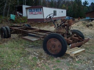 1938 1939 FORD 1 1/2 TON TRUCK FRAME WITH AXLES AND BRAKES
