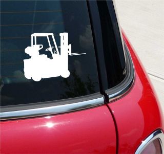 FORKLIFT LIFT SILHOUETTE FORKLIFTS GRAPHIC DECAL STICKER VINYL CAR 