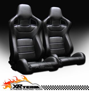   PVC Leather Reclinable Racing Seats+Sliders 11 (Fits Ford Expedition