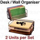Pcs Stackable Mesh Metal Documents Files Paper Trays Desk Wall 
