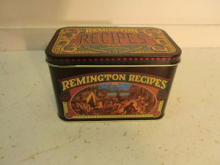 Remington Collection of Outdoor and Game Recipe Cards and Tin 1970s 