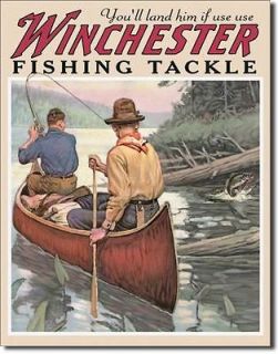 Winchester Metal Sign/Poster   Fishing Tackle