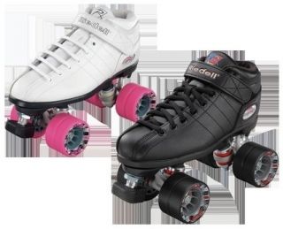 Riedell R3 Derby Roller Skates US Mens Size 8 with Flat Out Wheels Toe 