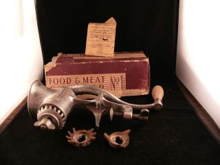 Vintage Universal Food & Meat Grinder #1 With Partial Box and 