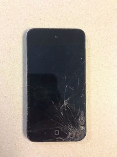 Apple 4th Generation iPod Touch Black 8gb FOR PARTS, CRACKED SCREEN 