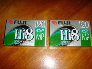 New Lot of 2 Fujifilm 8MM Hi8 Metal Particle Videocassette Tapes P6 
