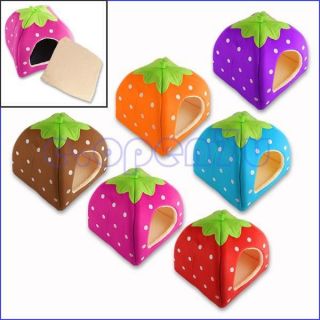 Cozy Strawberry Sponge Cat Pet Dog Home Bed Kennel House Cushion 