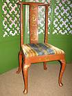 Hollywood Regency Queen Anne Polychrome Decorated Occasional Side 