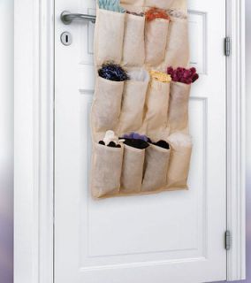   Over The Door Hanging Organizer With Mirror Size 17.5 W x 57 H