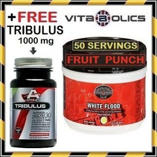   LABS WHITE FLOOD 338 GR PRE WORKOUT FRUIT PUNCH + FREE TRIBULUS