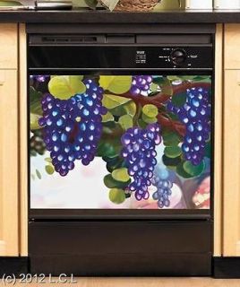 Purple Grapevine Grape Vine Dishwasher Magnet Magnetic Cover Kitchen 