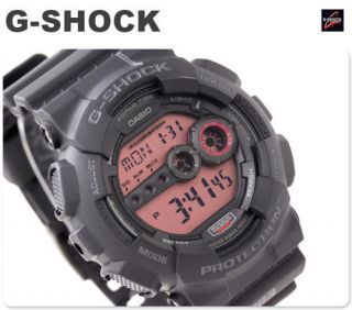 Casio G Shock X Large Big Dial Mens Black Resin Digital Watch GD 100MS 