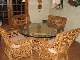   Furniture Set   Glass top table with 4 padded chairs   Used 4 times