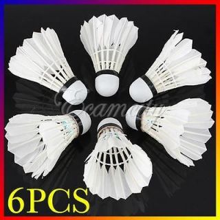   Feather Shuttlecocks Birdies White Badminton Ball Game Sport Training