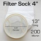 Pack Filter Sock S 4 x 13 Sump Felt 200 Micron Ring Aquarium Reef 