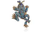  Tone Marine Blue Crystal Rhinestone Dragonfly Kisses Frog Toad Ring