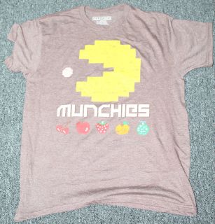 Pac Man Pacman Brown Munchies Arcade Game Classic Brown Retro T shirt 