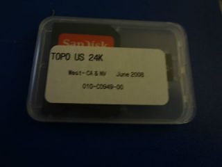 GARMIN TOPO U.S. 24K   WEST MAP Micro sd card CA & NV 010 C0949 00