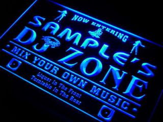 qh tm Name Personalized Custom DJ Zone Music Turntable Disco Bar Beer 