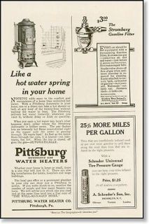 1922 Pittsburgh automatic gas water heaters print AD