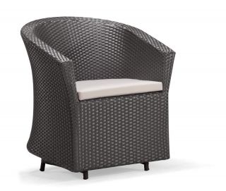 Wicker & Cushions Horseshoe Rocking Outdoor Patio Furniture Chair, Set 