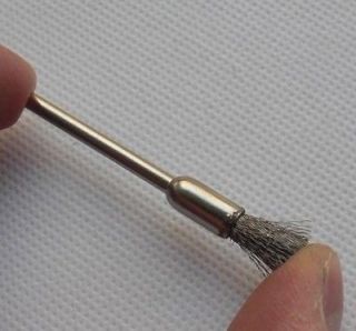   5mm End Stainless Steel Wire Brush 3.2mm mandrel For Rotary Tools