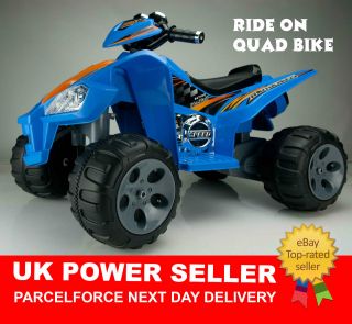 KID RIDE ON QUAD BUGGY BIKE 6V ELECTRIC BATTERY POWERED TOY JS007 BLUE