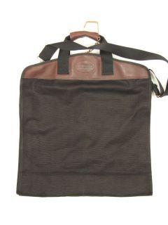 Vintage 46 Canvas & Leather Black Garment Bag Carrier [Made in USA]