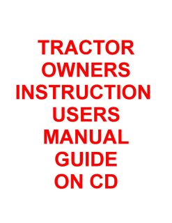 VENTRAC AUGER DRIVE KH150 TRACTOR OPERATORS OWNERS MANUAL ON CD