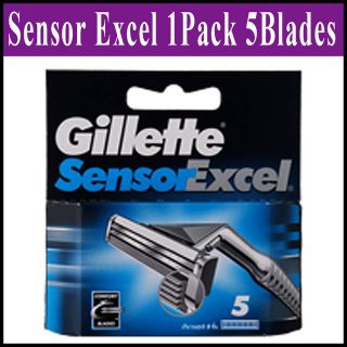 Gillette Sensor Excel Razor Blades 1Pack of 5 blades World Wide Free 