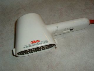 Gillette Supermax Styler 1200 hair dryer styler dual voltage 3 speed 