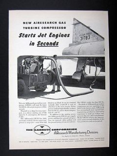 AiResearch GTC85 Gas Turbine Compressor Jet Engine Starter 1954 Ad 