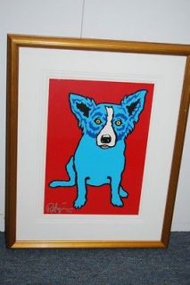FTI George Rodrigue Blue Dog Red, Hot and Blue Print 1992