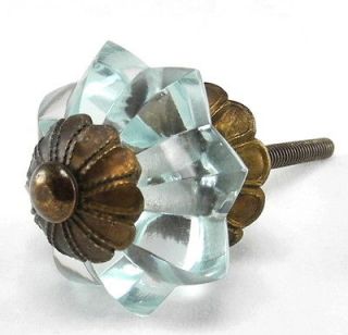 Arctic Blue Cabinet Knobs Vintage Style Drawer Pull Kitchen Handle # 